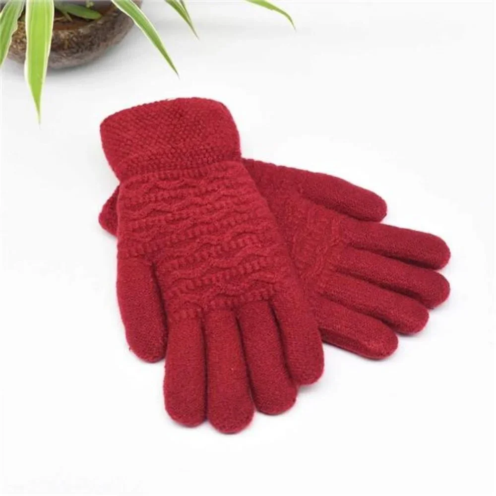 Women's Thermal Cable Knit Wool Fleece Lined Glove for Cold Weather